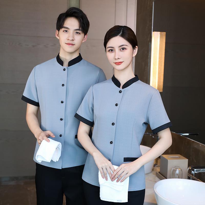 Women's & Men's Short-Sleeve Cleaning Uniform for Hotels and Property Services