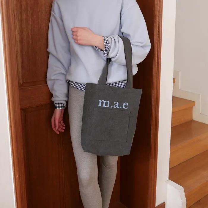 [2nd Reorder] m.a.e Our logo Bag _ Charcoal