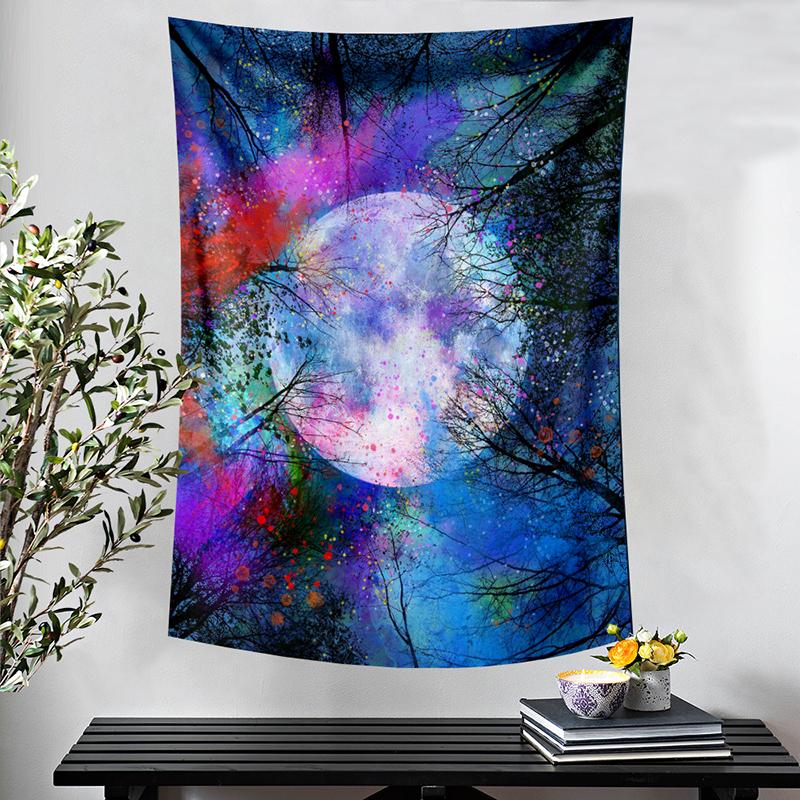 Moon Tapestry Boho Tapestry Wall Cloth Mandala Decor Aesthetic Wall Hanging Mode
