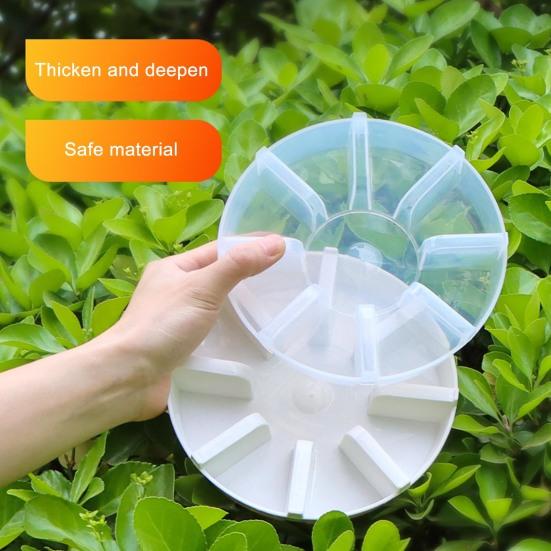 Flower Pot Tray Good Drainage Moisturizing Effect Lightweight Design Drainage Plant Tray Hollow Design Plant Saucer