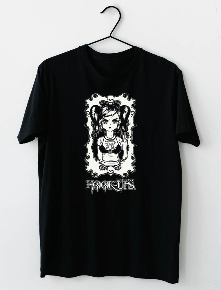 Hookups Skateboard Lucinda Goth Girl Smoking T-Shirt S-2XL XL