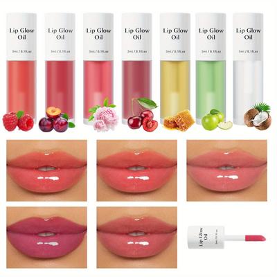 7 farieb Ovocný lesk na pery Olej na pery Výživný Hydratačný Zlepšiť suchosť pier Popraskanie Peeling Základ na pery Tootsie Lip Oil Clear Lip Oil Balzam na pery