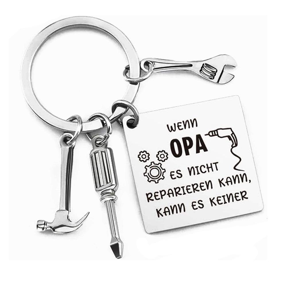 Father's Day Gift: Cross Stainless Steel Hammer & Screwdriver Keychain Pendant