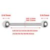 1/10pcs F136 Implant Grade Titanium Internal Thread Barbell Straight Piercing 14G 16G Bar Tongue Nail Lip Industrial Anodized
