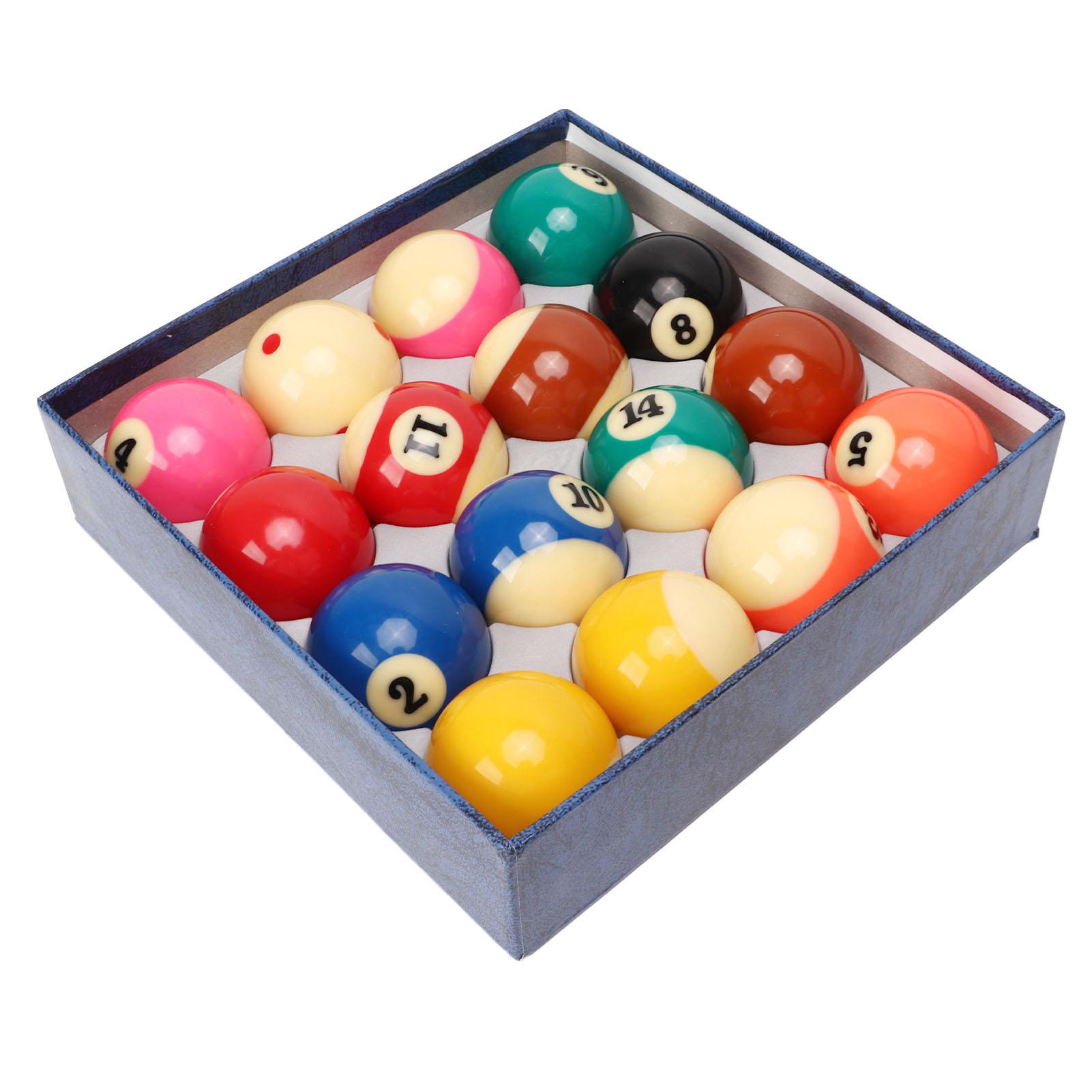 16Pcs Billiard Balls Set 5.72cm American Complete Resin Pool Table Balls Resin Bright Colors
