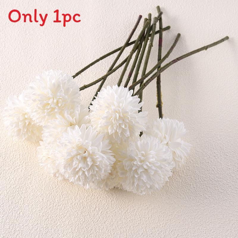 Chrysanthemum Ball Silk Artificial Flower For Wedding Party Home Decor Photography Prop
