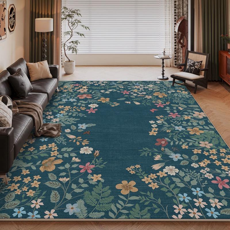 European Retro Style Large Area Carpet Living Room Sofa Bedroom Rug Bedside Blanket Anti Slip Dirt Resistant Blanket Beautiful