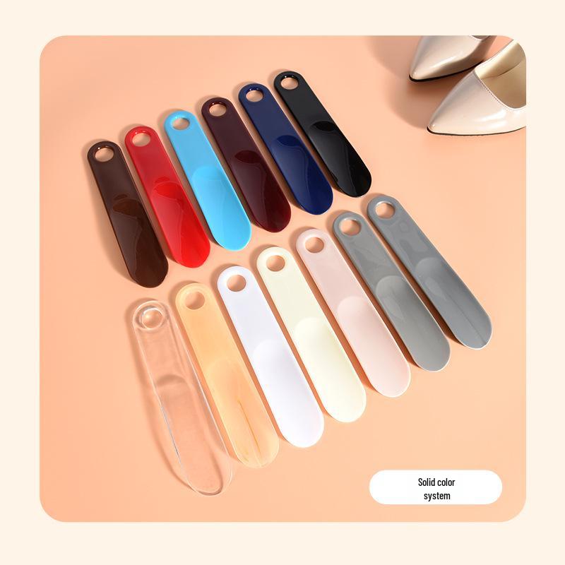 Colorful Lightweight Shoehorn with Logo (Solid Color Series) for Daily Home Use