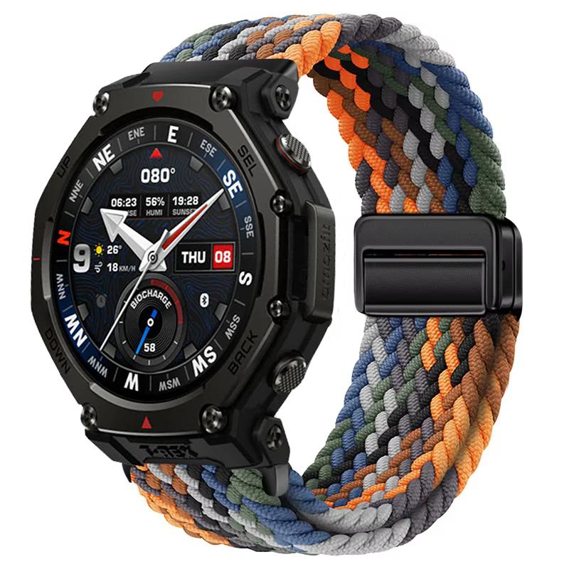 20/22mm Nylonový řemínek pro Amazfit Helio/T-Rex3 Pro 48/44mm Pásek s magnetickou přezkou Amazfit Active 2/2 Square/Balance 2 Náramek