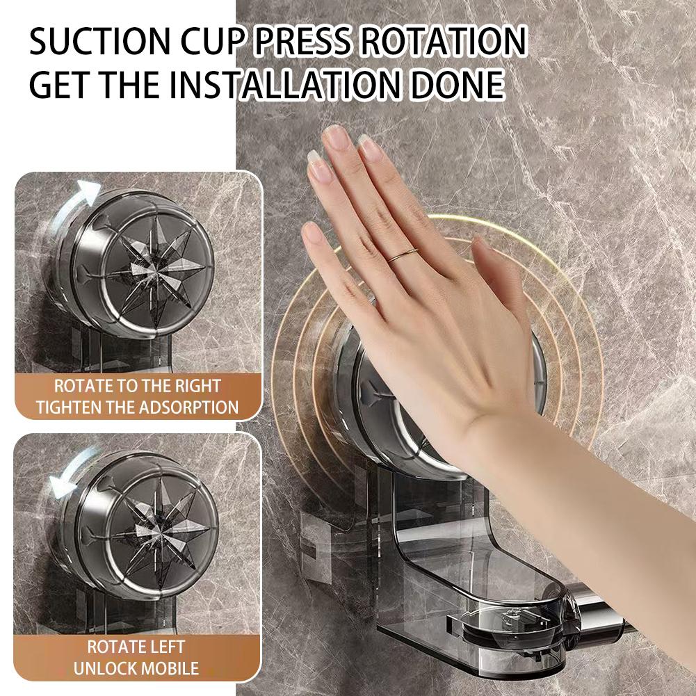 Stainless Steel Suction Cup Double Rod Towel Rack Damage-Free Wall Mounted Double Bar Bath Towel Rack For Wet Dry Towels