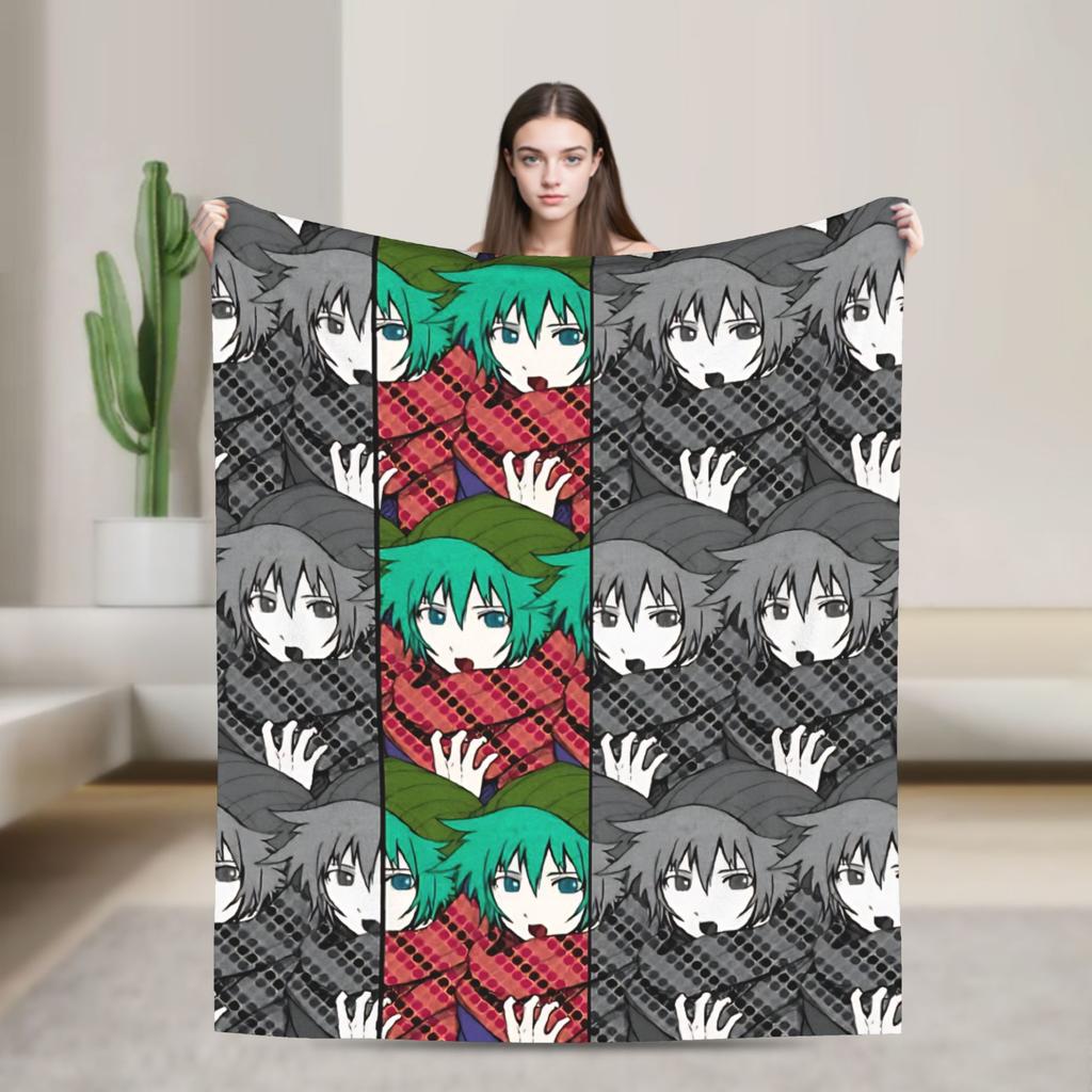 Shin TsukimiKanna Kizuchi Blanket Travel Office Throw Blanket For Couch Chair Sofa Bed Warm Soft Customized Quality Bedspread