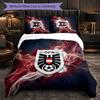 Austria Football Pattern 3 Pieces Bedding Set Soft Microfiber Duvet Cover with Pillow Cases for Bedroom