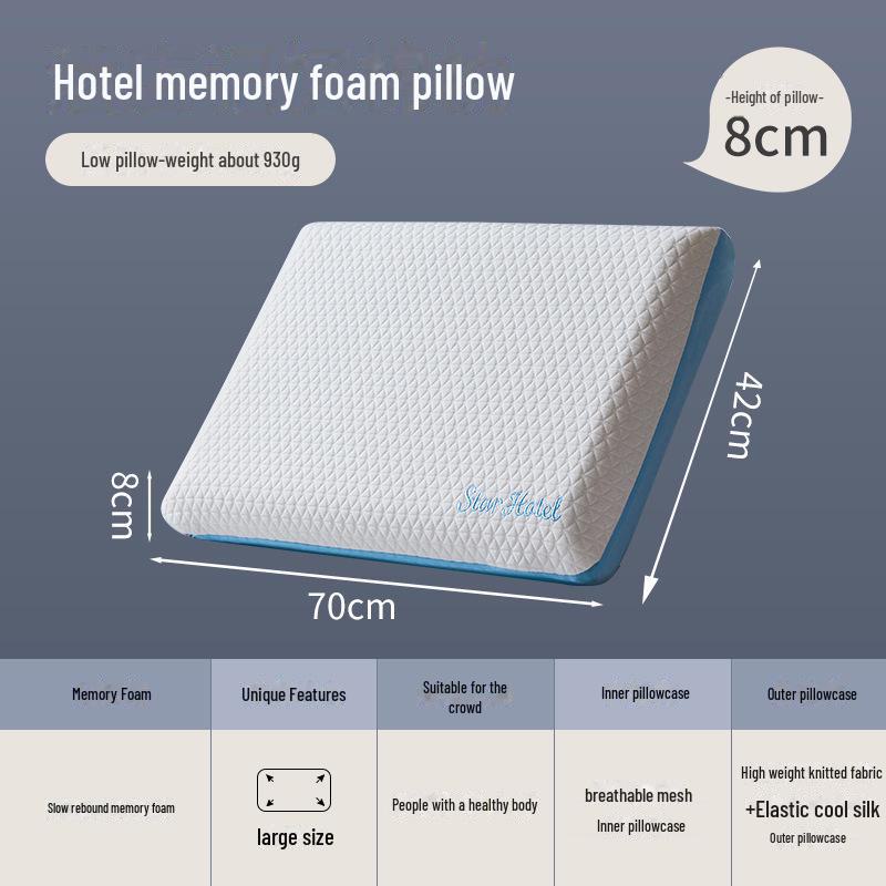 Luxury Memory Foam Pillow Pair - Ergonomic Design for Cervical Support & Better Sleep