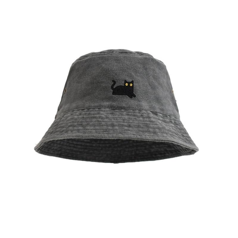 1pc Summer Cat Bucket Hat for Men Women Lightweight Travel Beach Fisherman Hat Outdoor Sports Pull Up Bob Panama Sun Hats