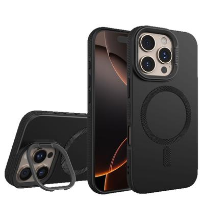 Applicable à l'iPhone 16 Support d'objectif Coque de téléphone portable Absorption magnétique Apple 14/15 Promax Silicone Mat Sensation peau