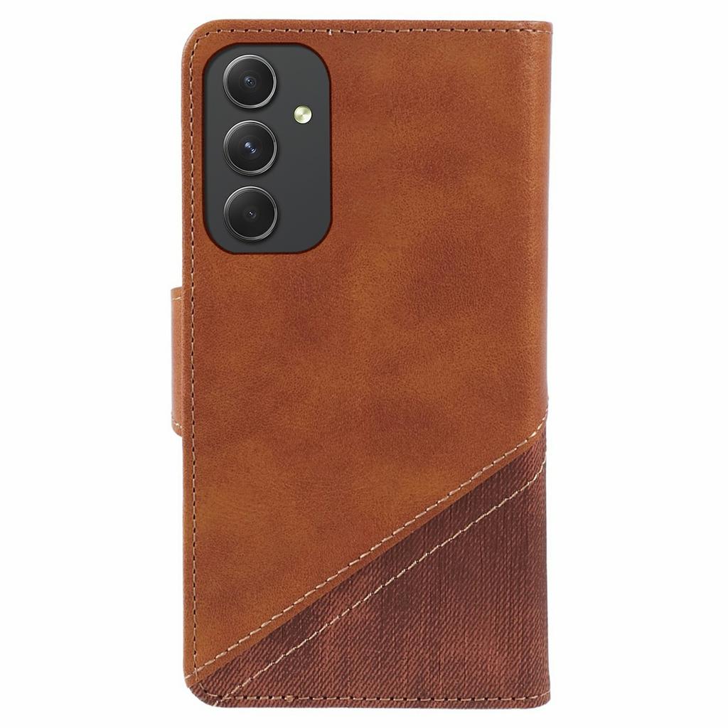 For Samsung Galaxy A36 5G Case Splicing Texture Leather Phone Cover Viewing Stand