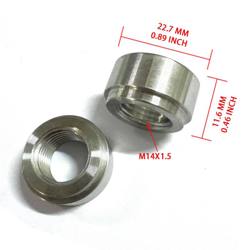 M14X1.5NPT PIPE Thread Weld Bung Adapter Aluminum Weld Connector Nut On Bung Pipe Fitting