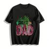 World's Coolest Dad Print Casual Tee Fathers Day Gift Top For Dad Pure Cotton T-shirt