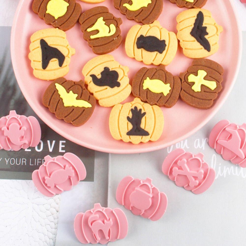 

9PCS Baking Tool Pumpkin Shaped Cookie Cutter Press Type Biscuit Embosser Cookie Model Kitchen 9pcs