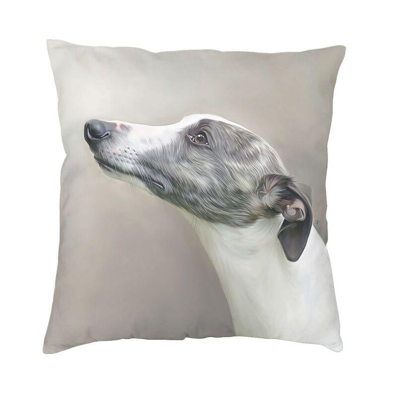 Italian Greyhound Cushion Covers 45x45cm Velvet Whippet Sihthound Dog Throw Pillow Case for Sofa Square Pillowcase Home Decor