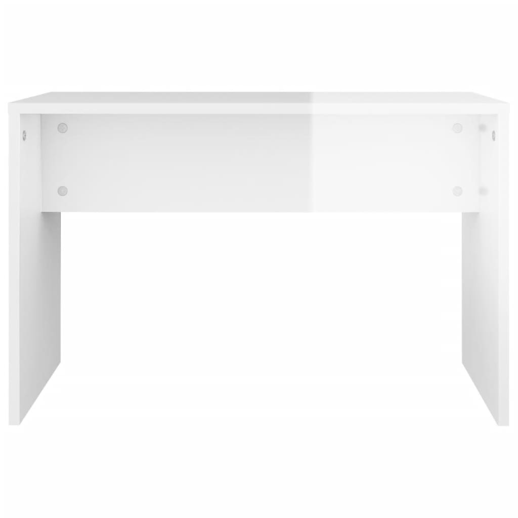 Vidaxl Dressing Table Set, Glossy White, 74.5X40X141 Cm