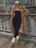 2025 Winter Eco-Friendly Faux Fox Fur Coat for Women