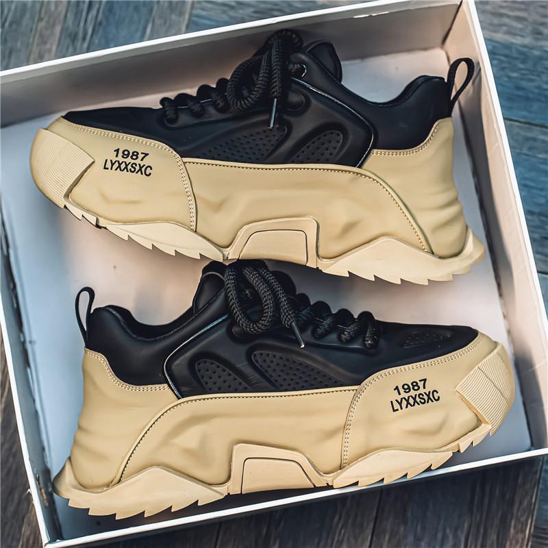 Fashion Autumn Men's Casual Sports Shoes 2025 Comfortable Non Slip Internal Height Outdoor Sneakers Fashion Platform Zapatos Para Hombre