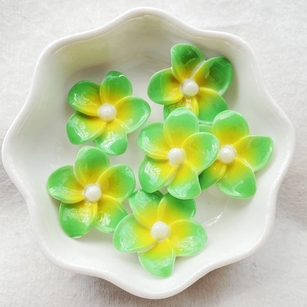 10Pcs New Cute Resin Cartoon Colorful Flowers Series Flat Back Scrapbooking DIY Jewelry Craft Decoration Accessories