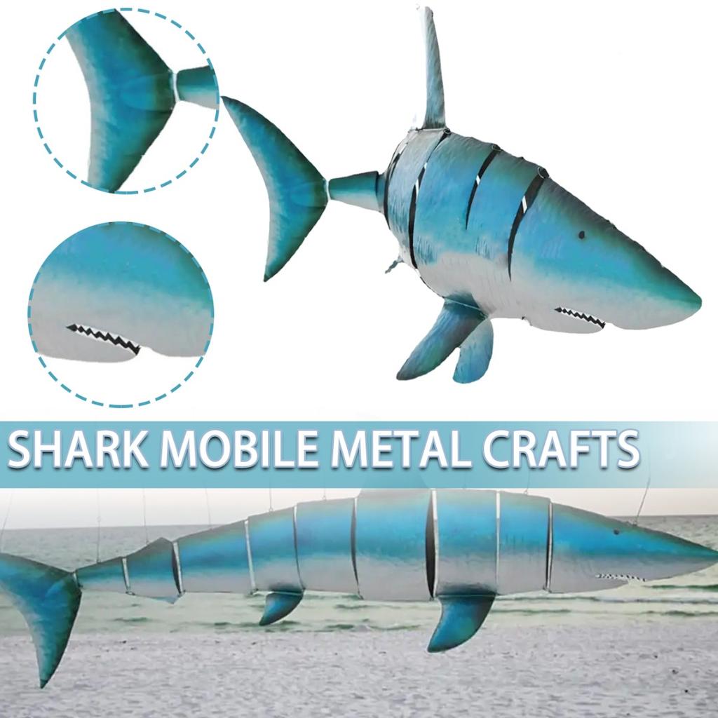 Decoração Móvel Tubarão Metal Artesanato Decoração Ornamento Presente para parede