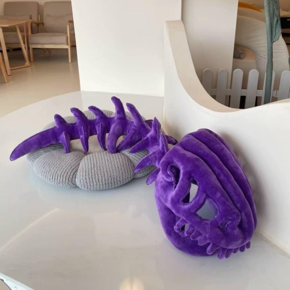 Soft Dinosaur Skeleton Headgear Realistic Stuffed Animal Bone Set Dino Plush Hat  Halloween Costume