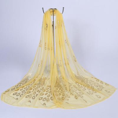 Women Peacock Scarf Long Soft Spring Autumn Wrap Twelve Colors Beach Shawl EMA