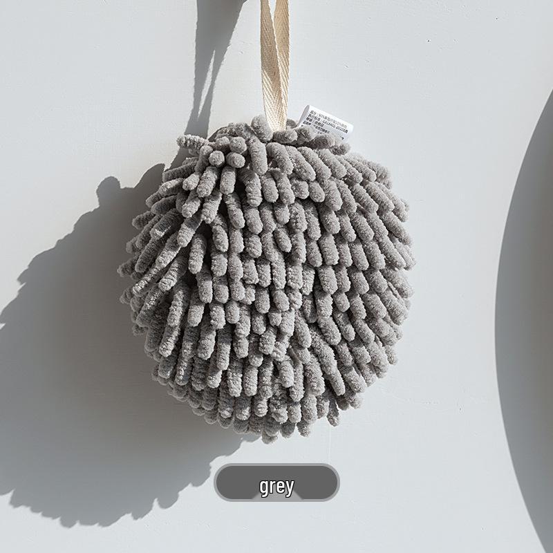 Chenille Quick-Dry Hand Towel Ball – Absorbent, Multifunctional, and Hanging for Kitchen Cleaning