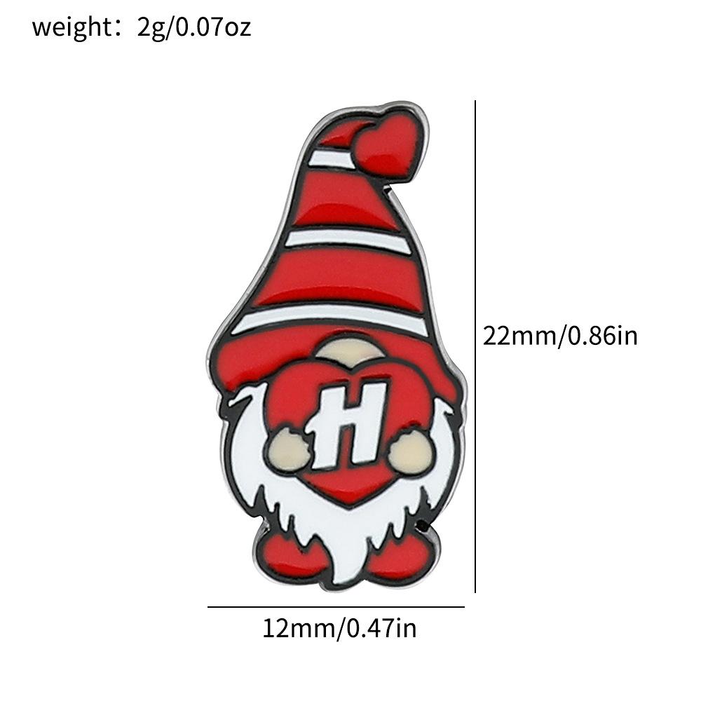 1 Set Cartoon Cute Santa Brooch Faceless Doll Letter Little Man Faceless Old Man Metal Badge Alloy Accessories Toy Anime Cartoon