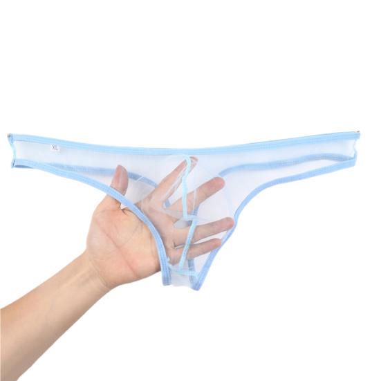 Men Briefs Stretchy See-through Low Waist No Bound Feeling Mesh Men Underpants Inner