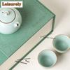 Ru Kiln Sky Blue Tea Set Complete Set Elegant Tea Ceremony Set Household Teapot And Tea Cup Set Chinese Tea Set Collection Gift