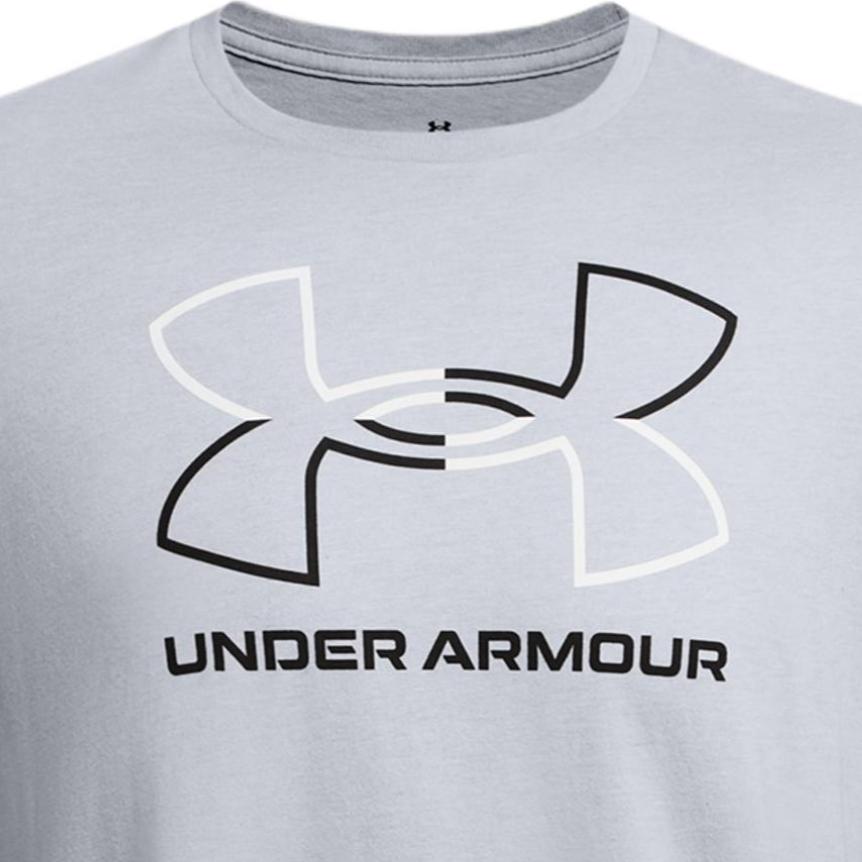 Under Armour Minimalist Letter Logo Print Crew Neck Short Sleeve T-Shirt Men Tops Slate-Gray 1382915-011
