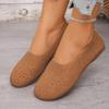Women's New Large Size Hollow Low Top Single Shoes Retro Soft Sole Breathable One Foot Pedal Lazy Shoes Doudou Shoes