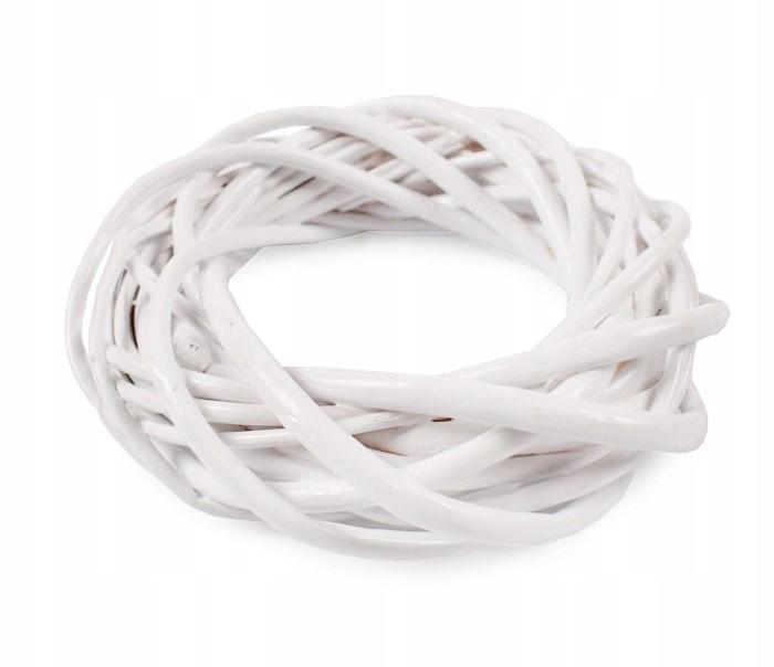 Wicker Wreath White Fi 20 1 Pc