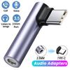 Elbow Type C To 3.5mm Earphone Adapter 3.5 Jack USB C Headphones AUX Audio Adapters For 15 16 Pro Samsung Huawei