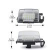 2-Pack 18-LED License Plate Lights for Infiniti Nissan Versa Livina 350Z
