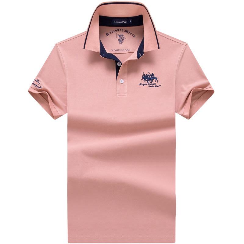 STORN Taglie Forti 5XL Cotone Manica Corta Business Casual T-shirt da Uomo Ricamo Uomo Tee