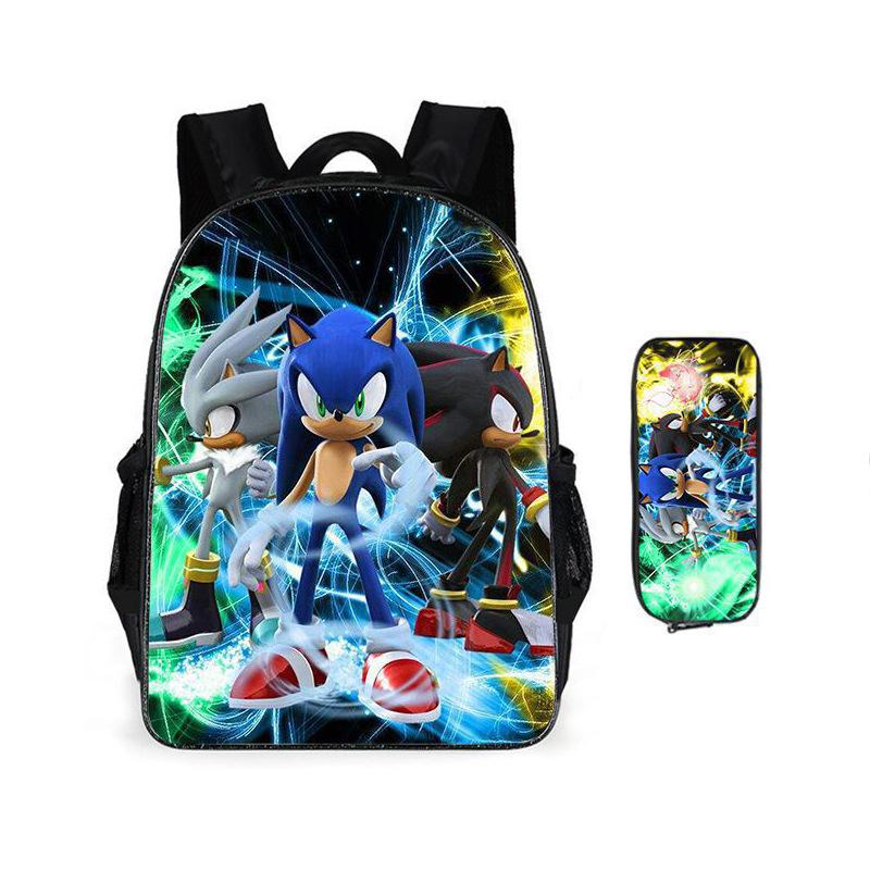 Two-Piece Set Combination Set Elementary School Students Animation Backpack Cartoon Schoolbag