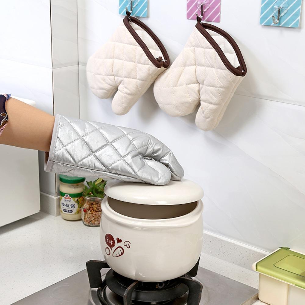 Scald Proof Oven Mitts Thickened Microwave Gloves Baking Insulation Gloves  Thanksgiving