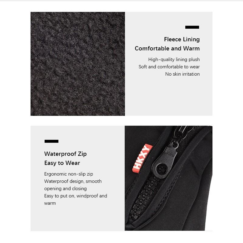 Unisexové rukavice odolné proti větru pro rybaření, lov, cyklistiku, zimní teplo, rukavice se zipem na dotykovou obrazovku, cyklistické lyžařské rukavice