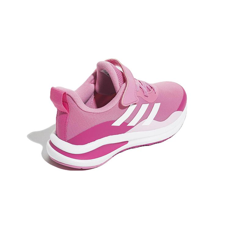 New Adidas Fortarun Elastic Lace Top Strap Anti Slip And Wear Resistant Breathable Low Top Kids' Running Shoes Pink Kids' GZ1827