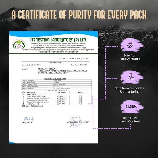 MÓJ PAHADI DUKAN (MPD) 100% czystego Ladakhi Shilajit 20G | Autentyczny himalajski shilajit dla zwiększonej wytrzymałości i siły | Testowany laboratoryjnie, żywica