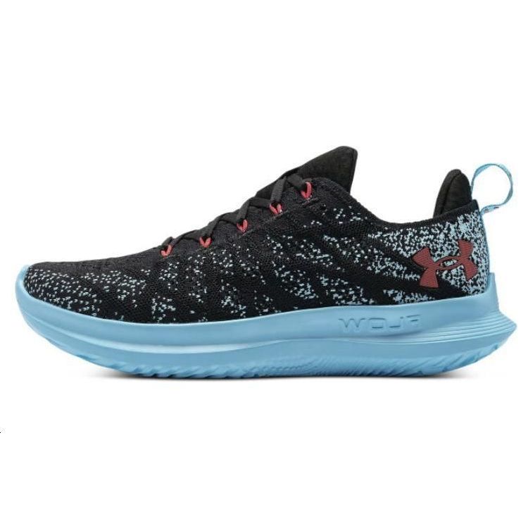

Under Armour Flow Velociti 3 Black Sky Blue Red Solstice Men 3026117-005 45.5