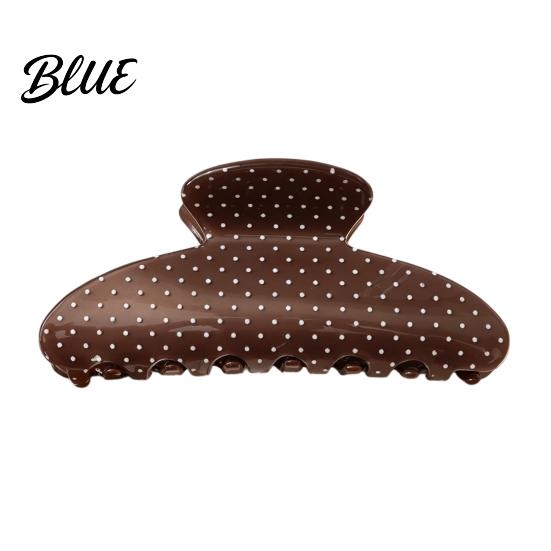Korean Style Hair Accessories Polka Dot Claw Clip for Women, Lightweight Acrylic Non-Slip Jaw Clip, Styling Medium Long Elegant Strong Hold