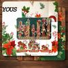 Winter Holiday Hanging Crafts Christmas Wooden Ornaments with Lanyards, Decorative Pendants Boxwood Tree for Fireplace & Party Decorations Home