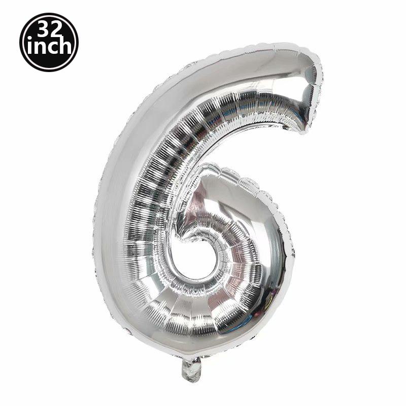 Multi Color Large Numbers 1 Balloon 32Inch 1 2 3 4 5 6 7 8 9 Birthday Ball Red Digit Bachelorette Balloons Figure Golob Balloons
